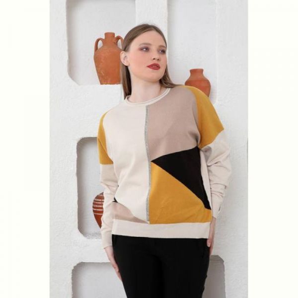 Свитер Julia JL448 beige-orange