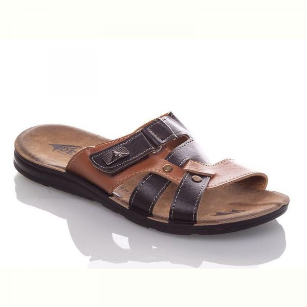 Шлепанцы Demur MK26-2-6844S black-camel