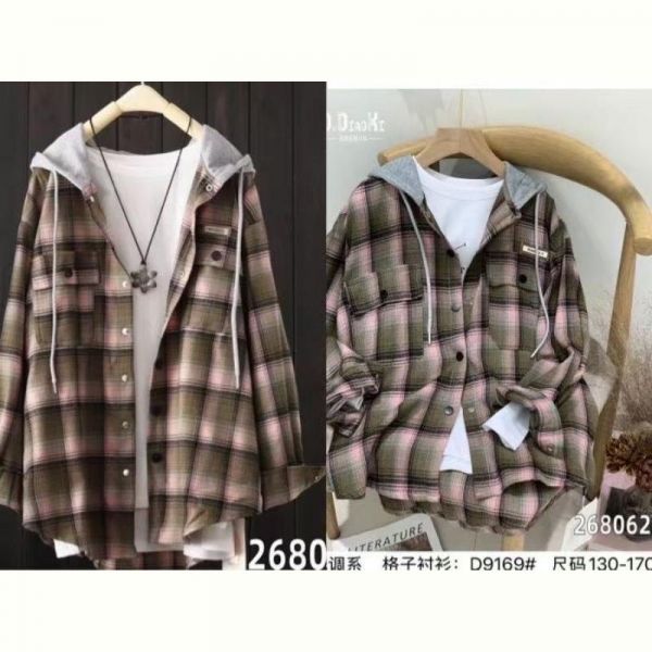 Рубашка Safi D9169 brown-pink