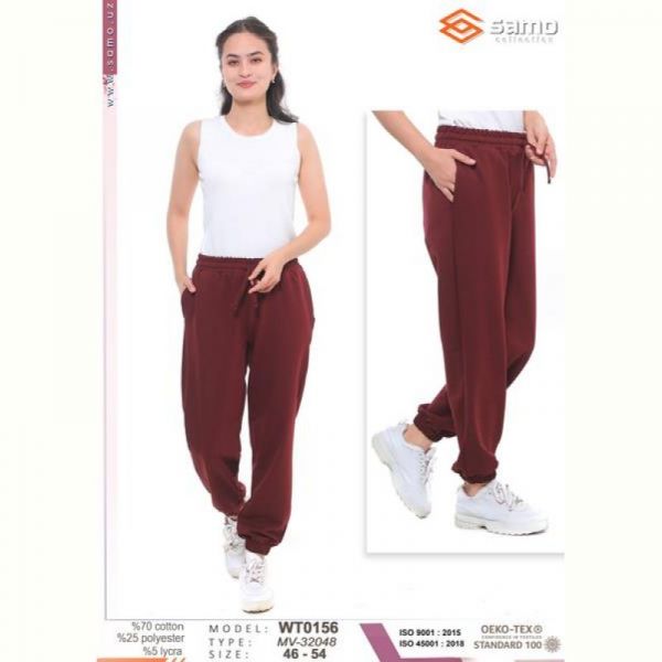 Штаны спорт Annet YT0156 wine