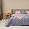 Покрывало на кровать двустороннее 220х240 см IDEIA Silhouette + 2 декоративные подушки 50х50 см с вышивкой, стёганый комплект