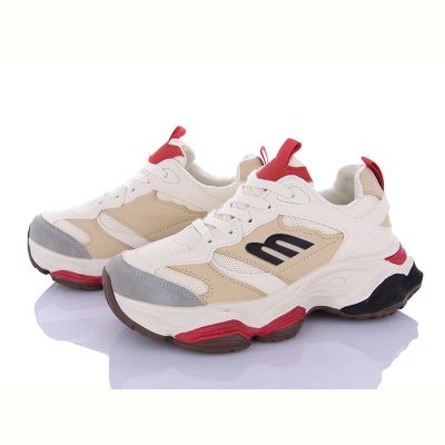 Кроссовки Violeta 149-39 beige-red
