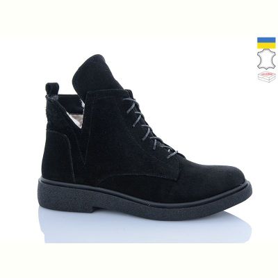 Ботинки Sali 13 чорний з чор-п.зима